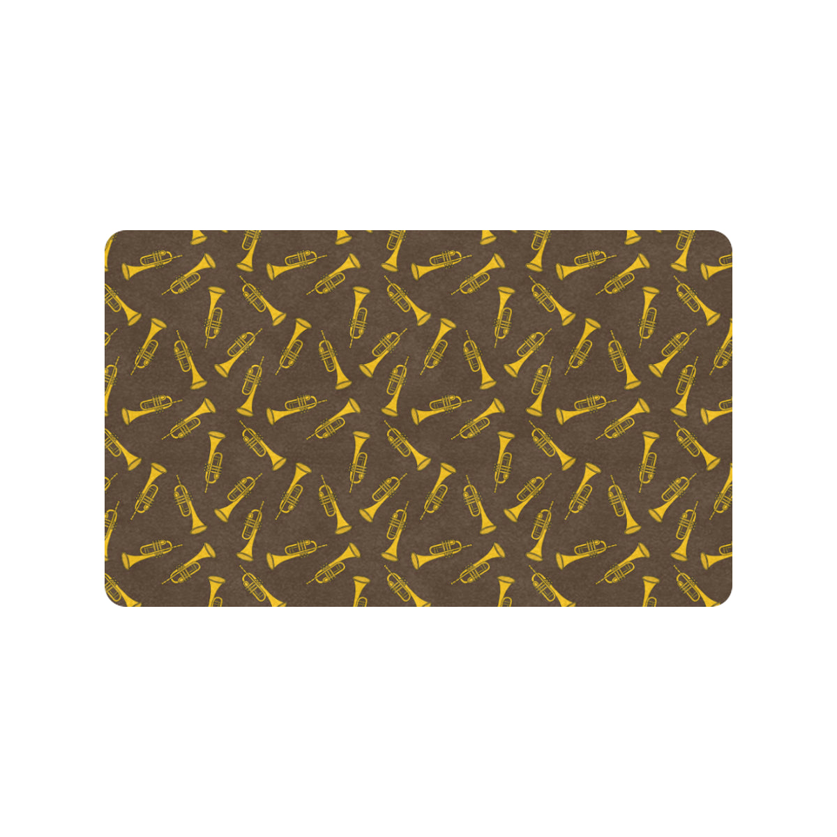 Trumpet Pattern Design Print Rubber Doormat