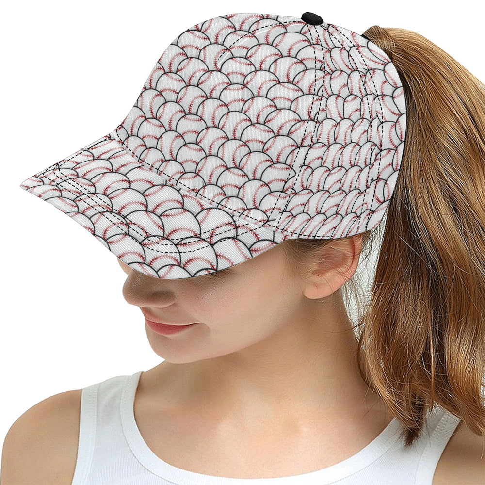 Baseball Pattern Snapback Cap
