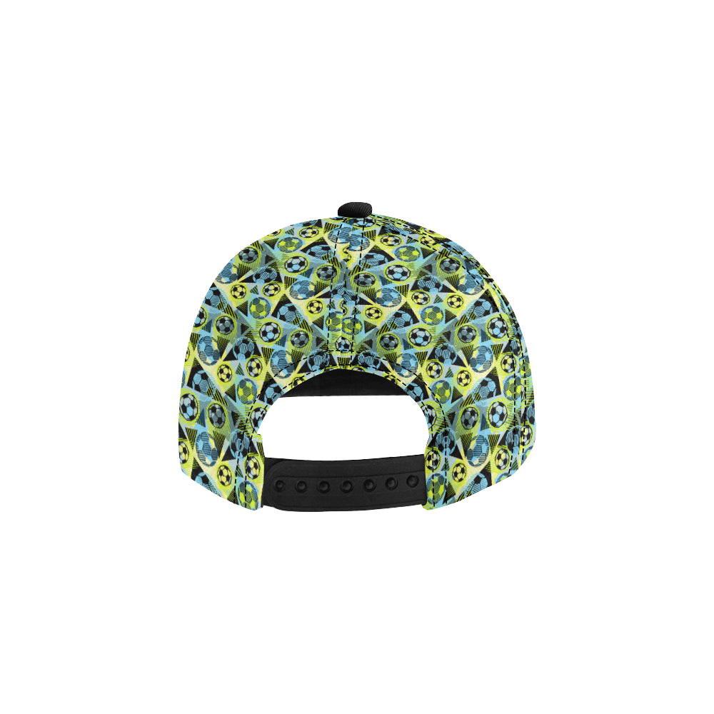 Soccer Ball Themed Print Design Snapback Cap