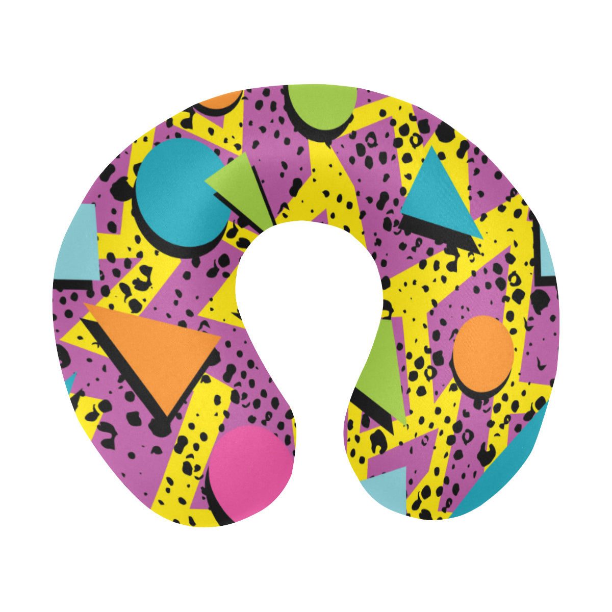 80s Pattern Print Design 1 U-Shaped Travel Neck Pillow