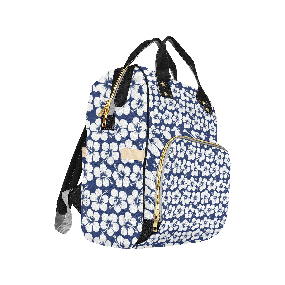 Hibiscus Pattern Print Design HB013 Diaper Bag Backpack