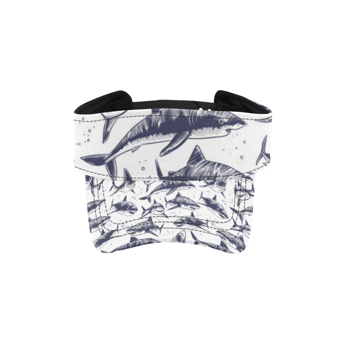 Great White Shark Pattern Print Design 02 Unisex Sun Visor