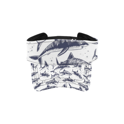 Great White Shark Pattern Print Design 02 Unisex Sun Visor