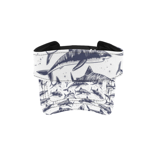 Great White Shark Pattern Print Design 02 Unisex Sun Visor