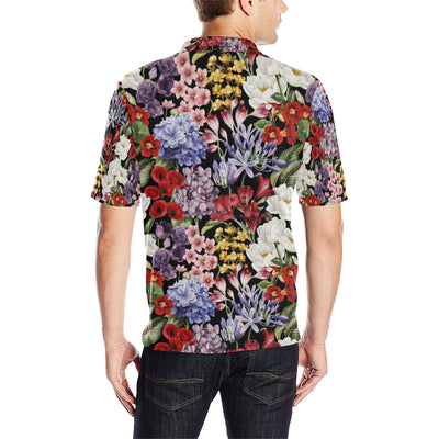 Summer Floral Pattern Print Design SF04 Men Polo Shirt