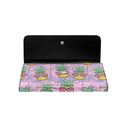 Pineapple Pattern Print Design PP06 Women's Trifold Wallet