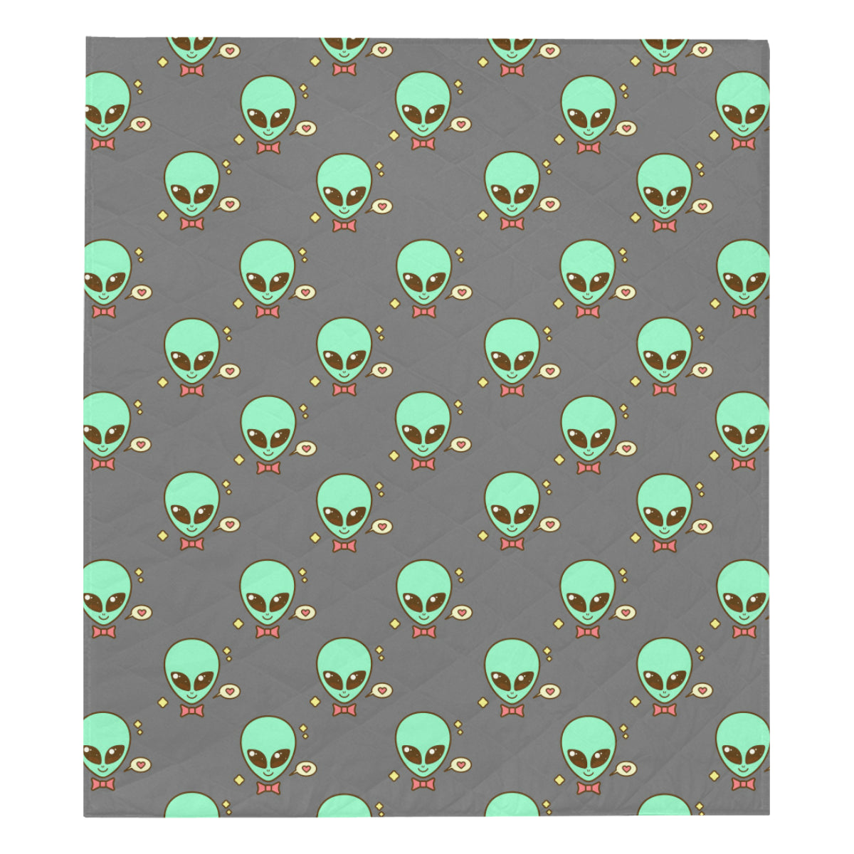 Alien Pattern Print Design 02 Premium Quilt