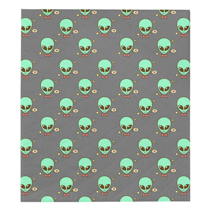 Alien Pattern Print Design 02 Premium Quilt
