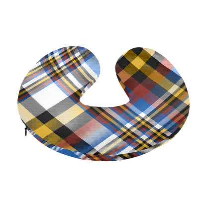 Madras Pattern Print Design 01 U-Shaped Travel Neck Pillow