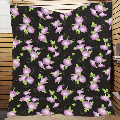 Morning Glory Pattern Print Design MG02 Premium Quilt