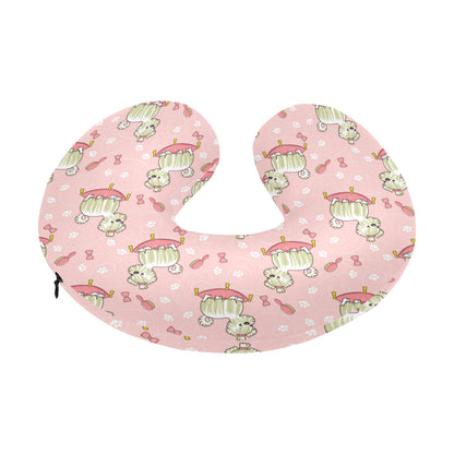 Bichons Frise Pattern Print Design 01 U-Shaped Travel Neck Pillow