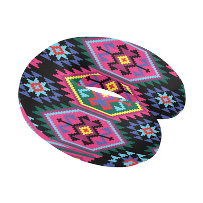 Mexican Pattern Print Design 02 U-Shaped Travel Neck Pillow