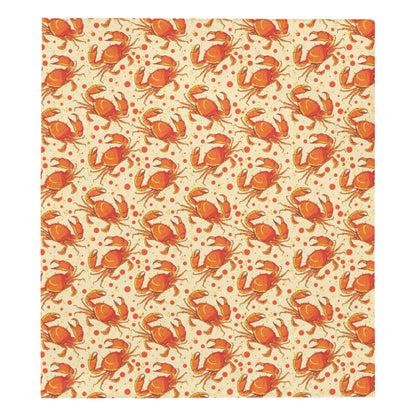 Crab Pattern Print Design 01 Premium Quilt