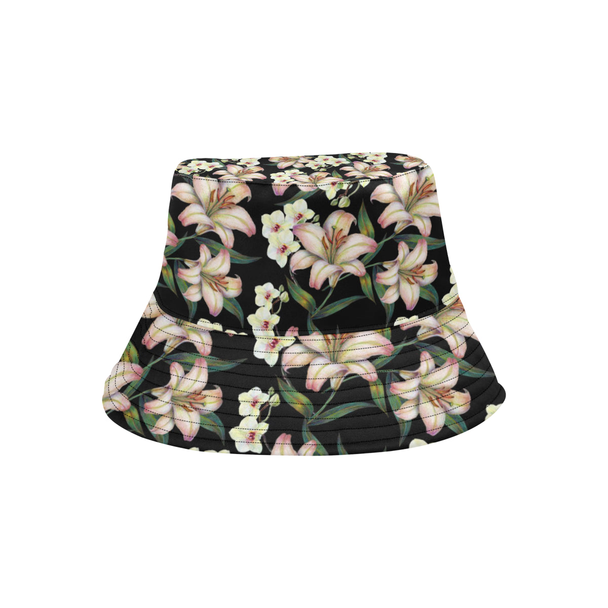Lily Pattern Print Design LY03 Unisex Bucket Hat