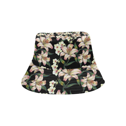 Lily Pattern Print Design LY03 Unisex Bucket Hat