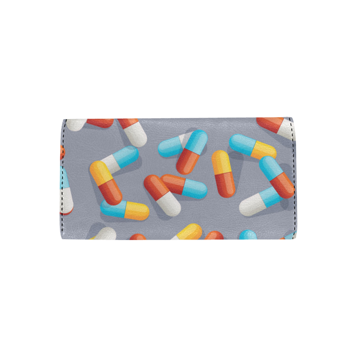 Pill Pattern Print Design A01 Women's Trifold Wallet