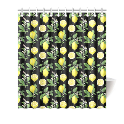 Lemon Pattern Print Design LM02 Shower Curtain
