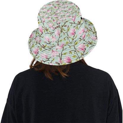 Magnolia Pattern Print Design MAG04 Unisex Bucket Hat