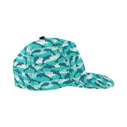 Dolphin Design Print Pattern Snapback Cap