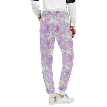 Unicorn Rainbow Star Heart Print Unisex Sweatpants