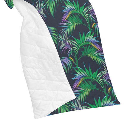 Palm Leaves Pattern Print Design PL04 Premium Quilt