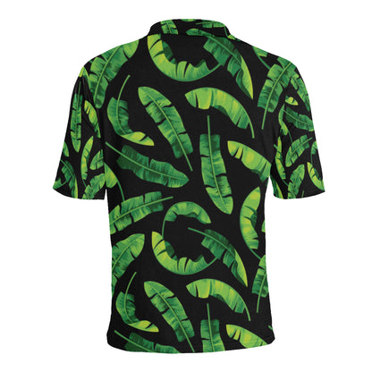 Banana Leaf Pattern Print Design BL02 Men Polo Shirt