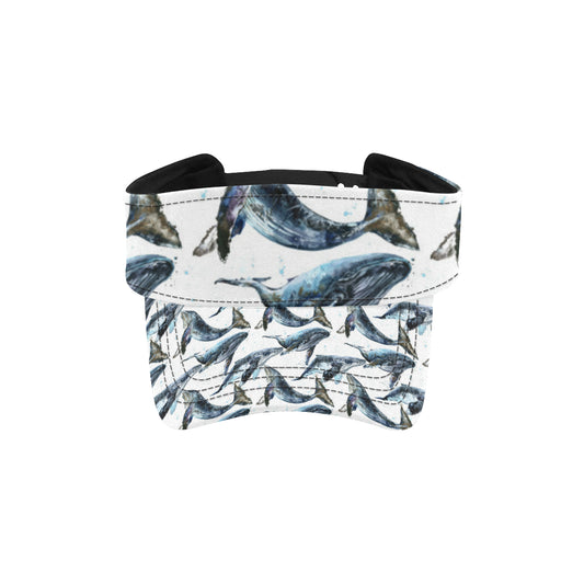 Blue Whale Pattern Print Design 03 Unisex Sun Visor