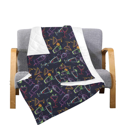 Cocktail Pattern Print Design 04 Premium Quilt