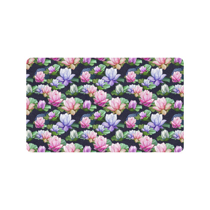 Lotus Flower Print Design Rubber Doormat