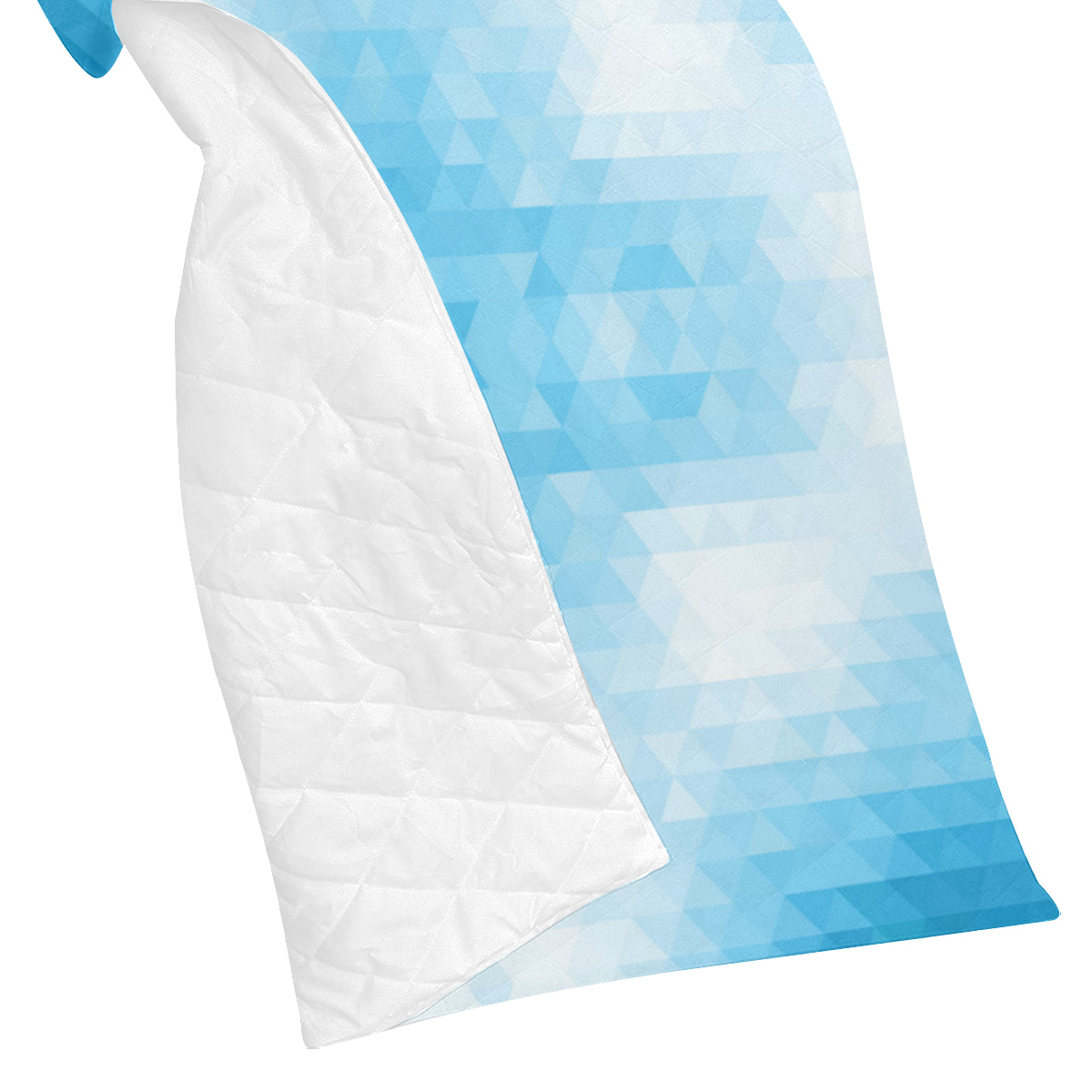 Geometric Blue Pattern Print Design 01 Premium Quilt