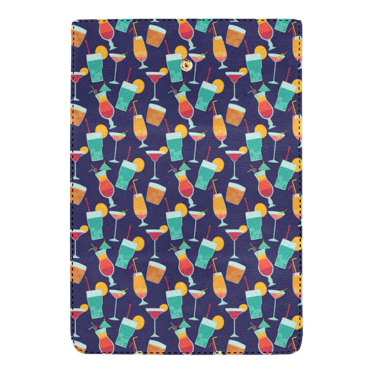 Cocktail Pattern Print Design 06 Women's Trifold Wallet