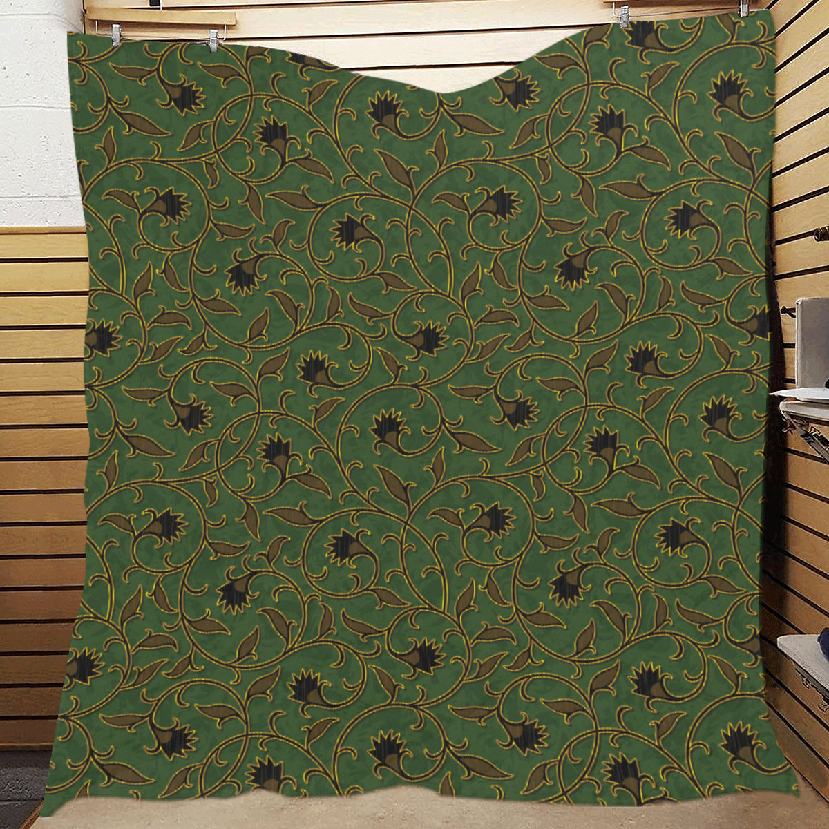 Brocade Pattern Print Design 02 Premium Quilt