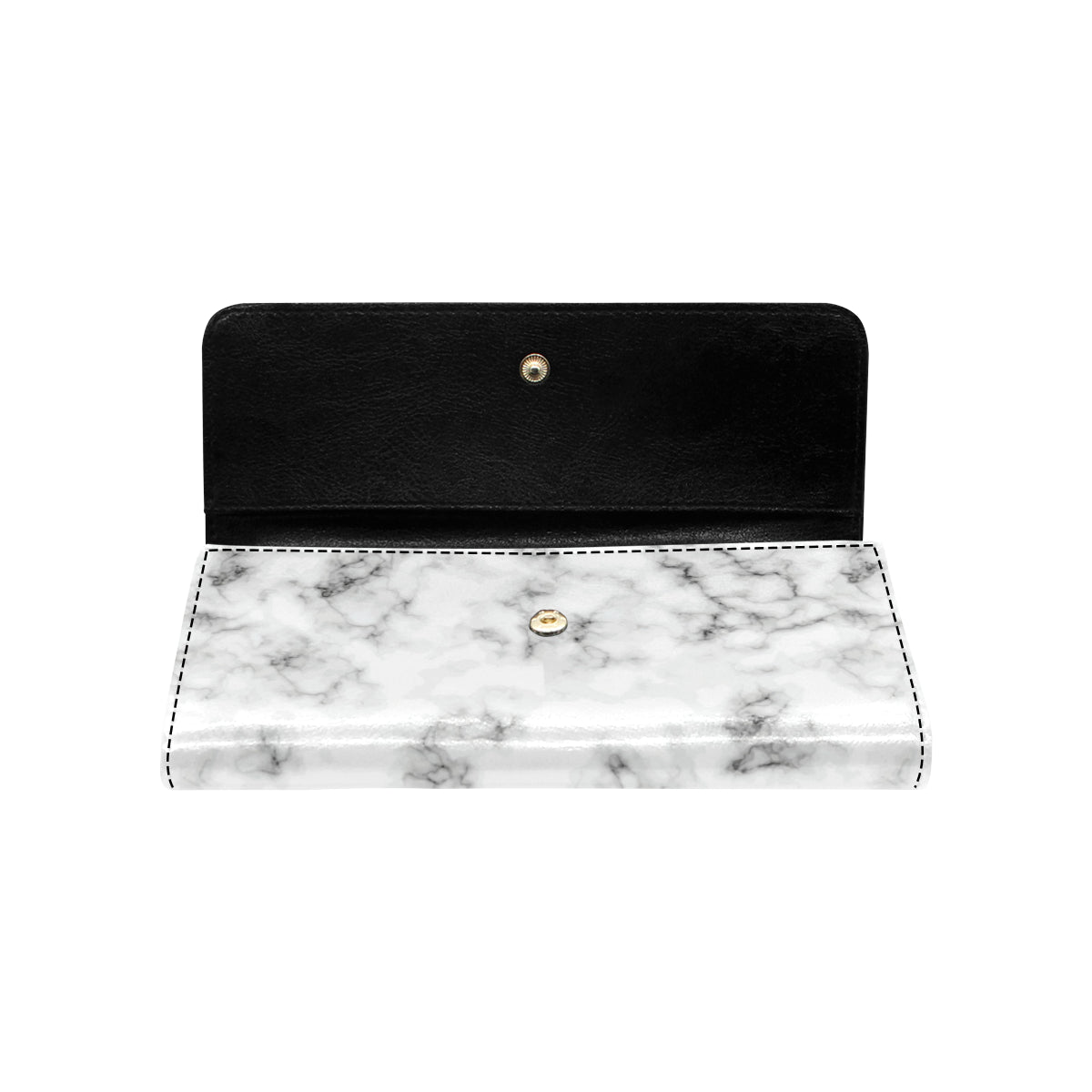 Marble Pattern Print Design 01 Women's Trifold Wallet