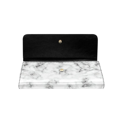 Marble Pattern Print Design 01 Women's Trifold Wallet