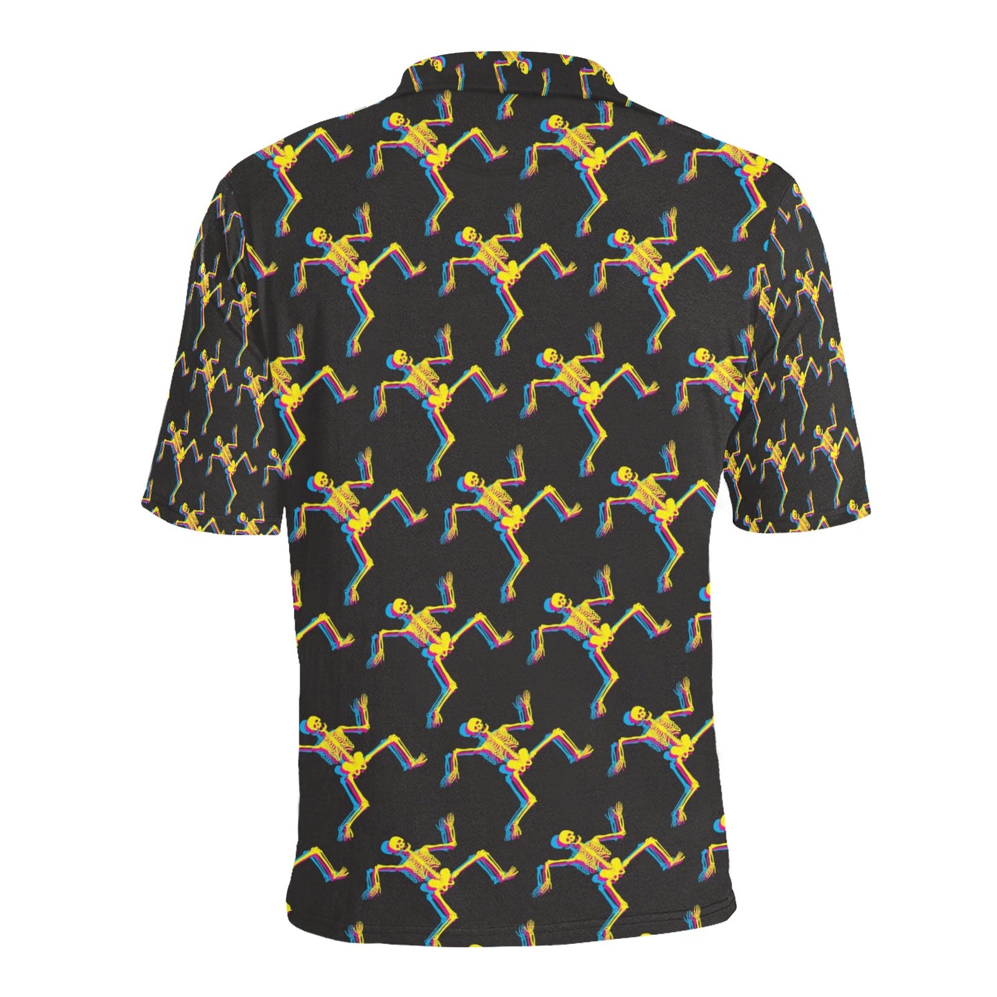 Skeleton Skeleton 3D Print Design LKS301 Men Polo Shirt