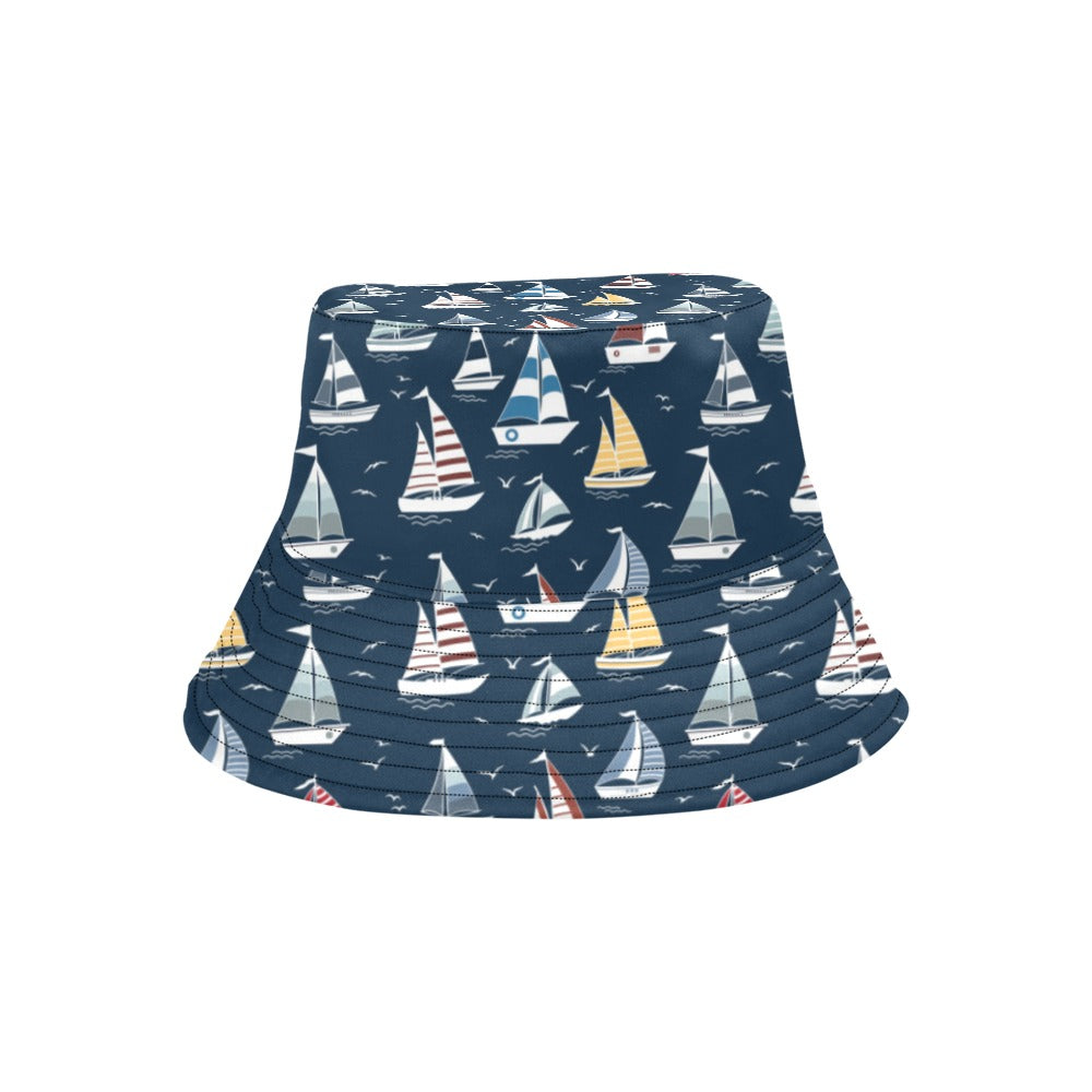 Sailboat Print Design LKS306 Unisex Bucket Hat