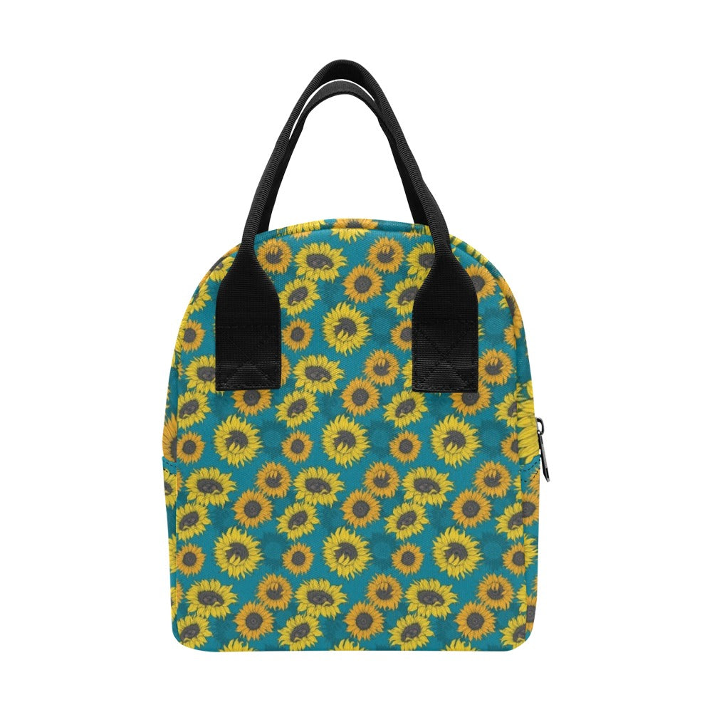 Sunflower Print Design LKS301 Insulated Lunch Bag