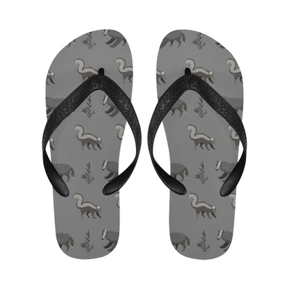 Skunk Print Design LKS301 Flip Flops