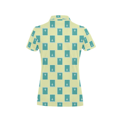 Bible Pattern Print Design 04 Women's Polo Shirt