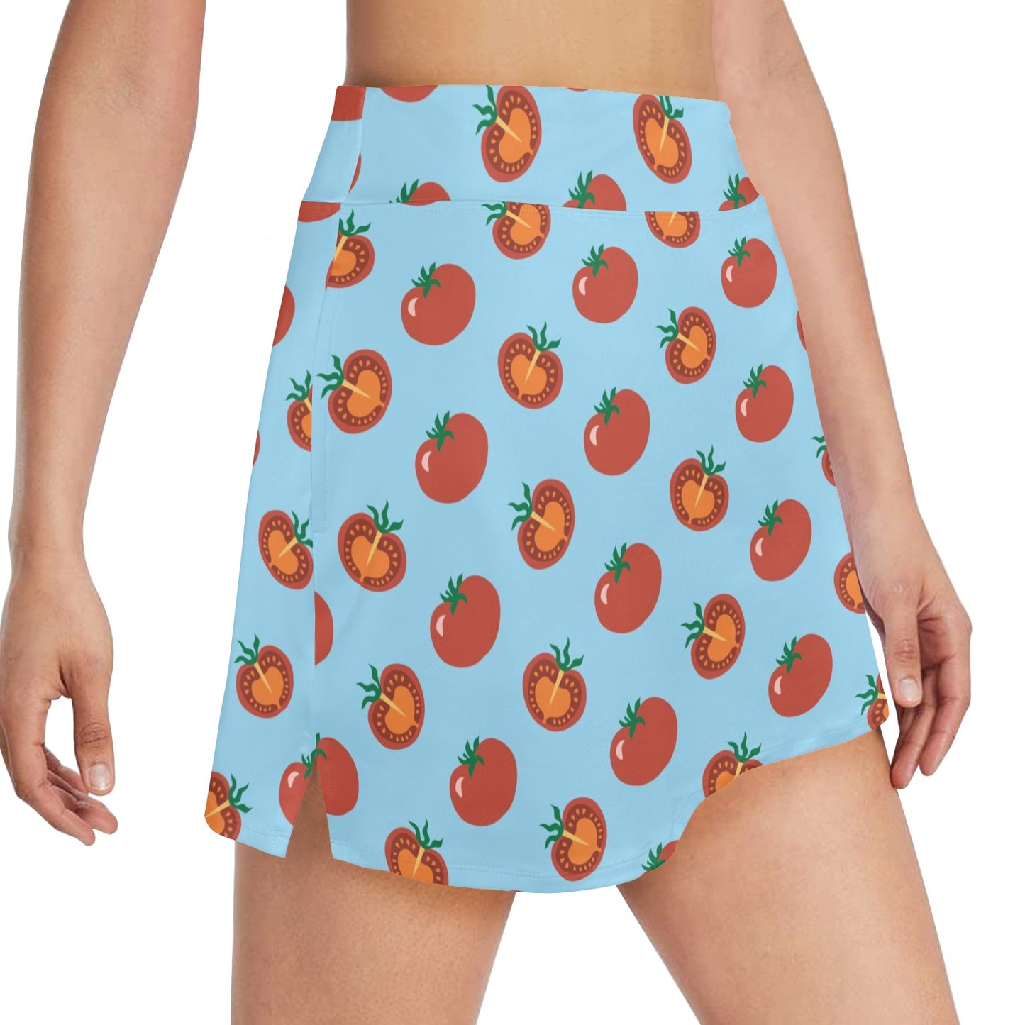 Tomato Print Design LKS304 17" Golf & Pickleball Skort with Pockets
