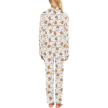 Setters Irish Print Design LKS301 Women's Long Pajama Set