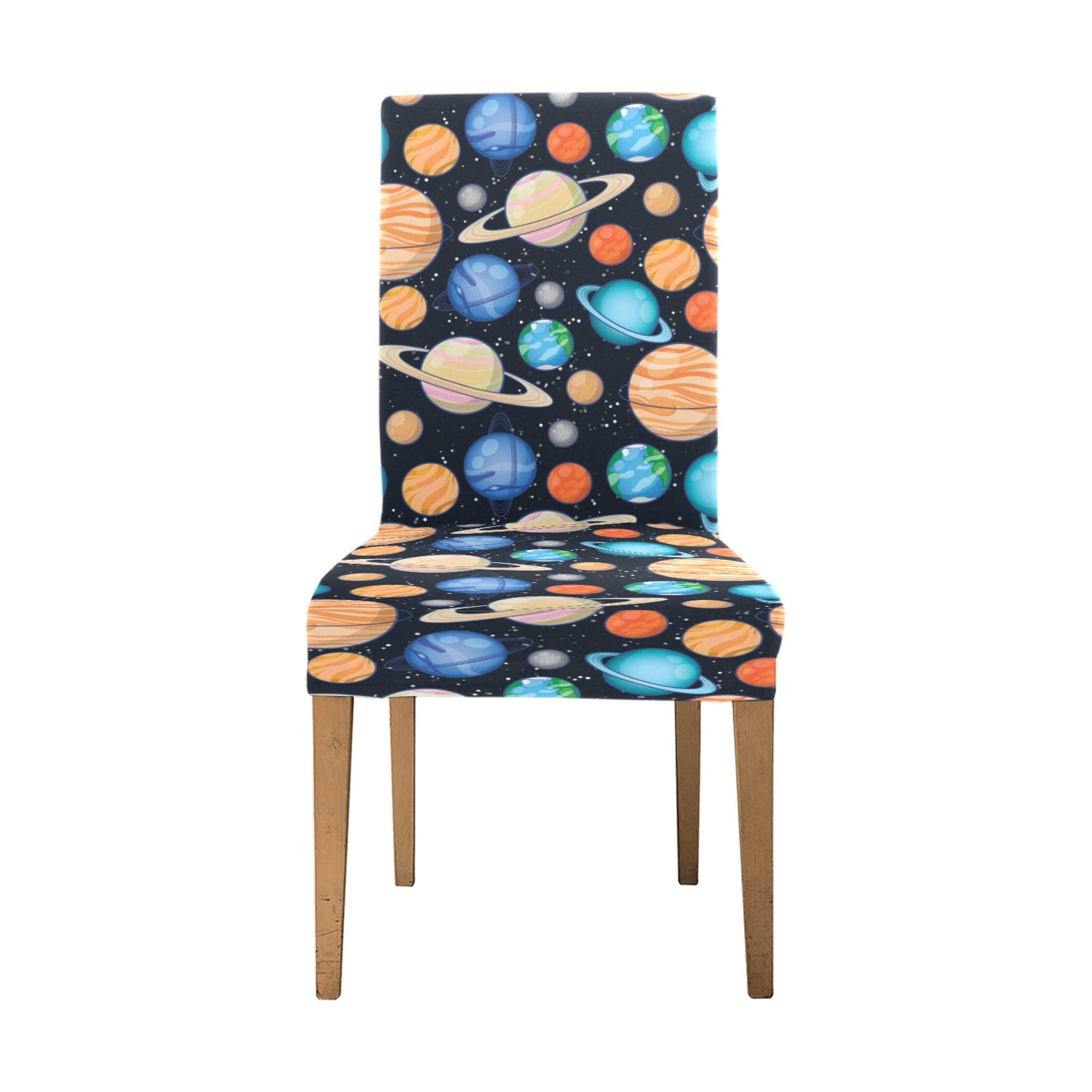 Planet Colorful Print Design LKS301 Dining Chair Slipcover