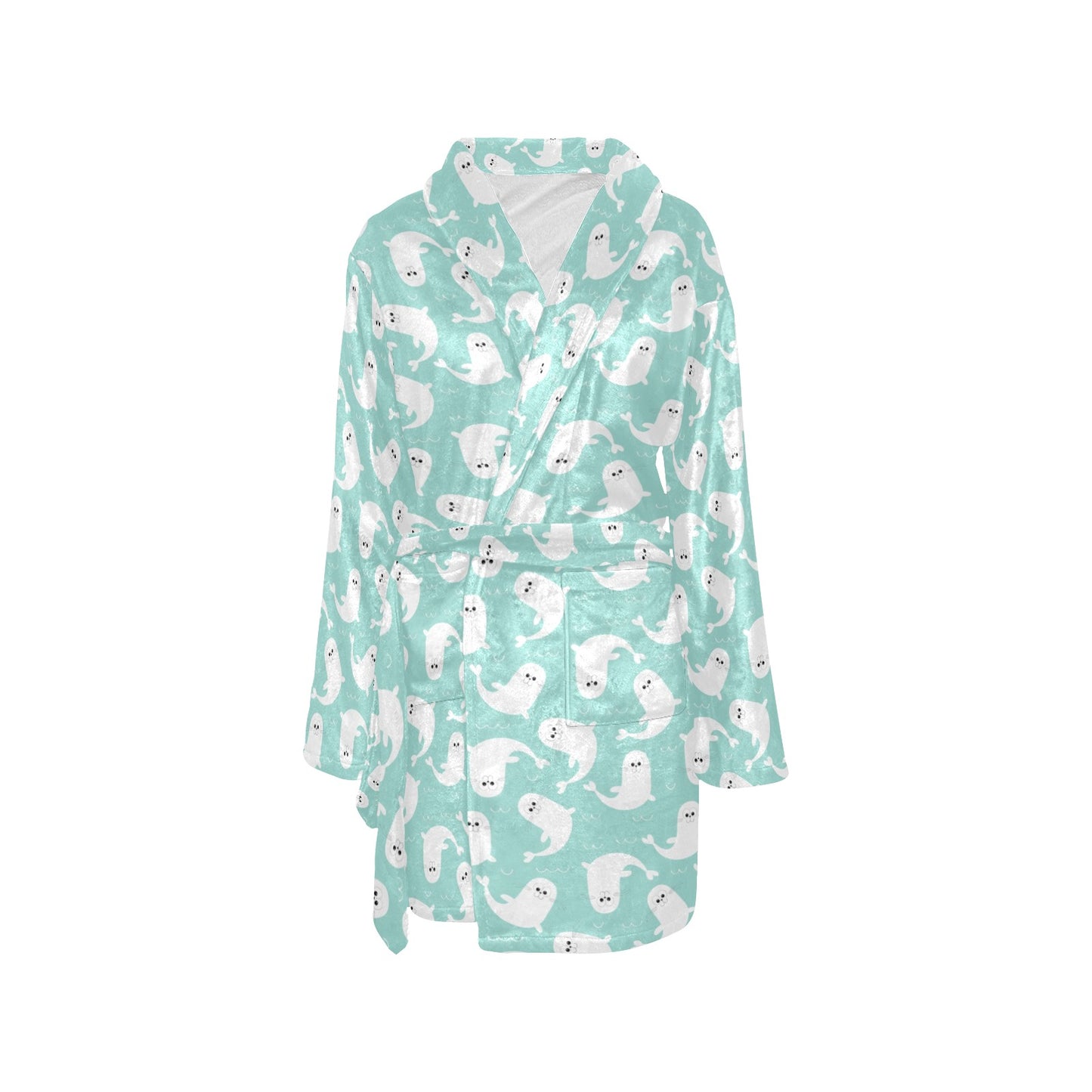 Sea Lion Print Design LKS401 Women's Fleece Robe