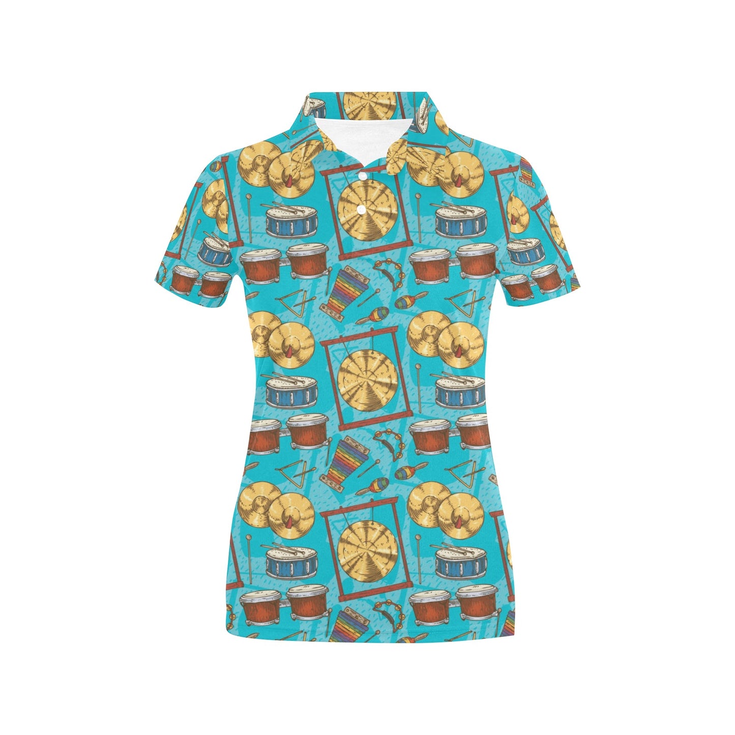 Percussion Pattern Print Design 03 Women's Polo Shirt