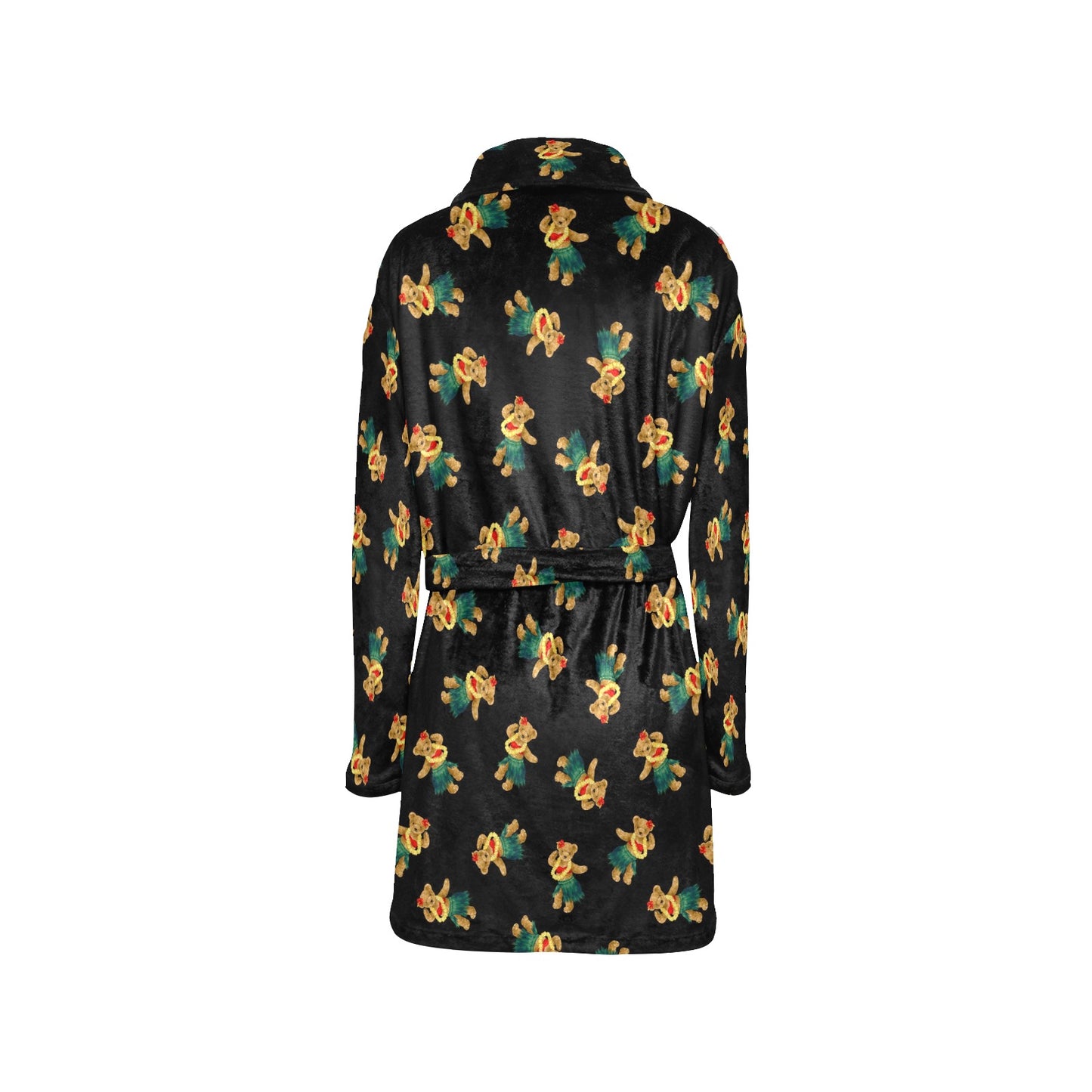 Hula Bear Pattern Print Design 06 Women's Fleece Robe