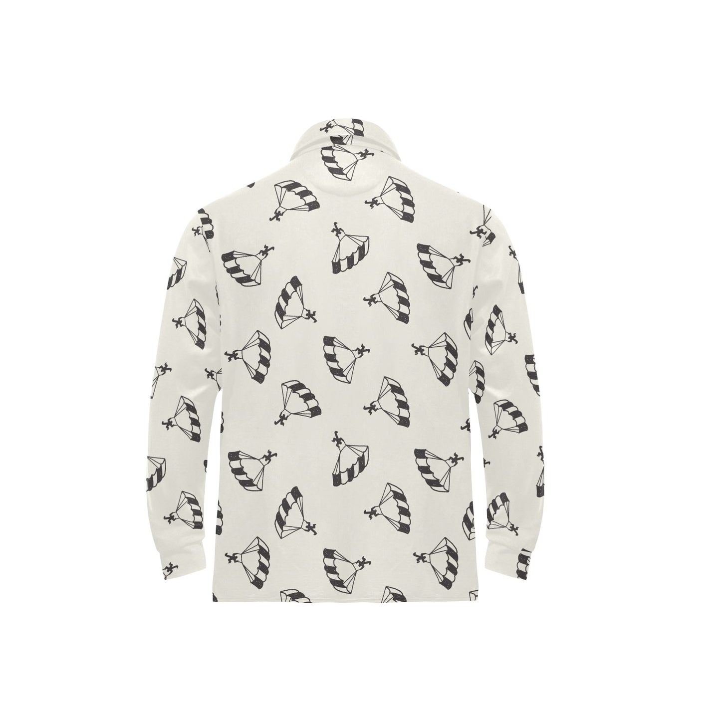 Skydiver Print Design LKS301 Long Sleeve Polo Shirt For Men's