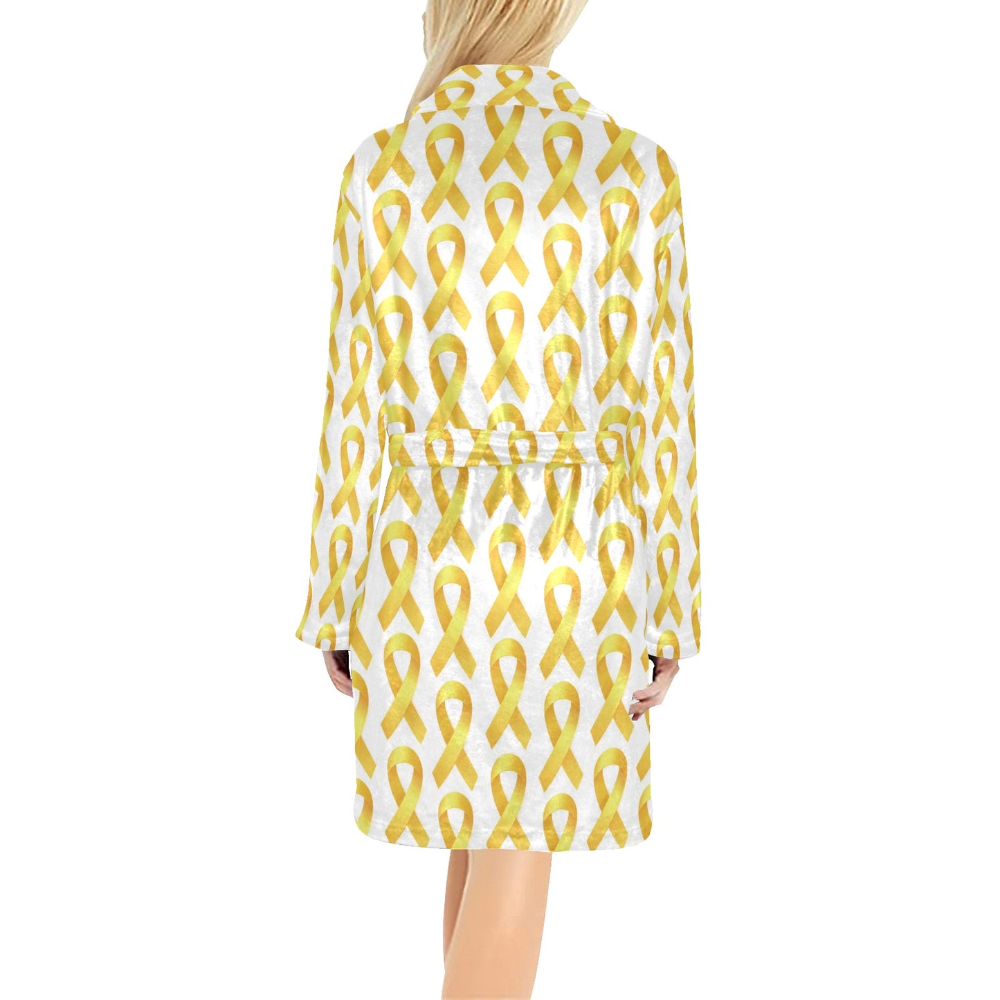 Bone cancer Pattern Print Design 02 Women's Fleece Robe