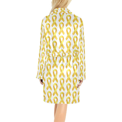 Bone cancer Pattern Print Design 02 Women's Fleece Robe