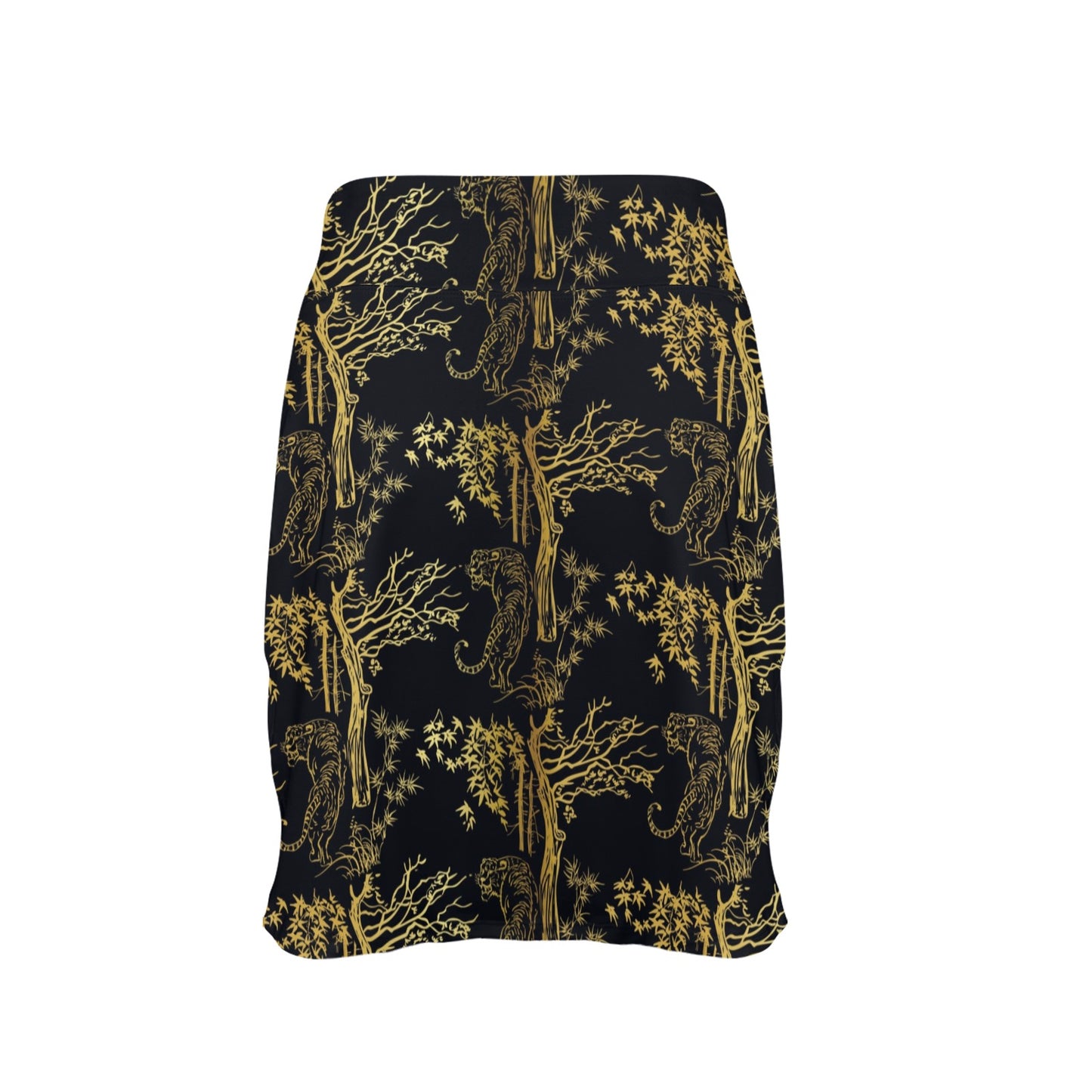 Tiger Gold Print Design LKS307 17" Golf & Pickleball Skort with Pockets