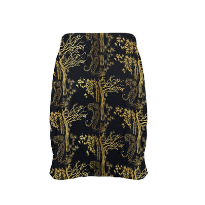 Tiger Gold Print Design LKS307 17" Golf & Pickleball Skort with Pockets